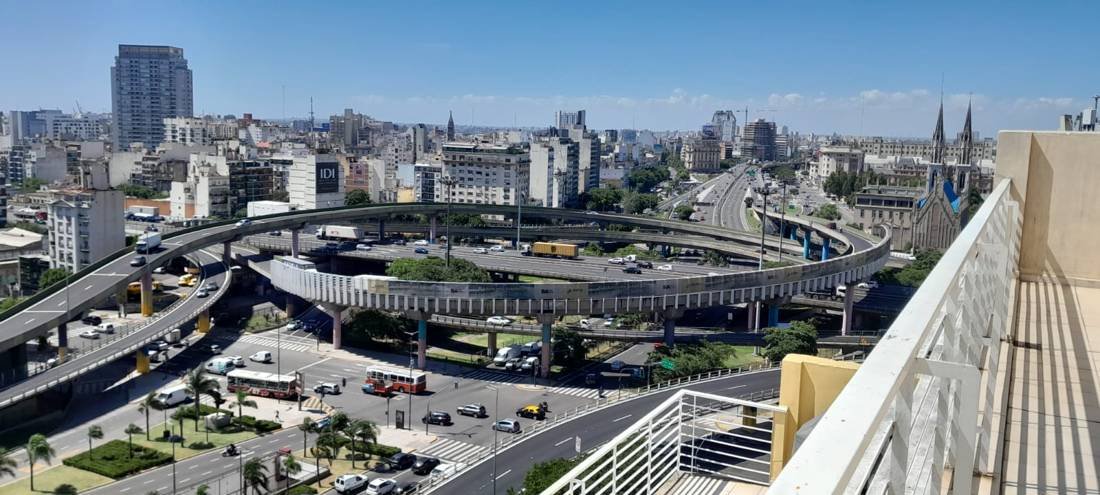 Vista de la ciudad desde la terraza